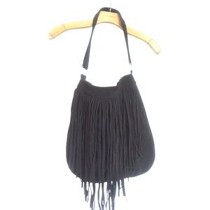 Black Fringe Shoulder Bag